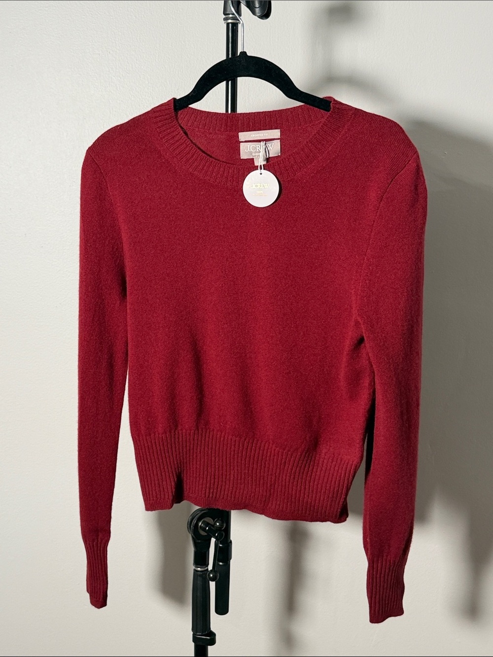 New Cashmere shrunken crewneck sweater
